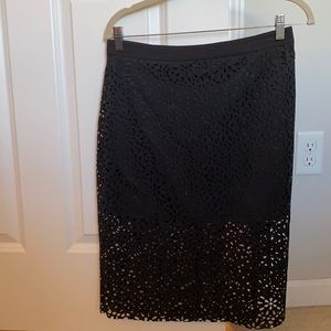 J.O.A mid length lace skirt with liner!